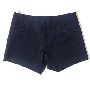 Lilly Pulitzer Shorts Womens 00 Blue Chino Flat Front Stretch Pockets